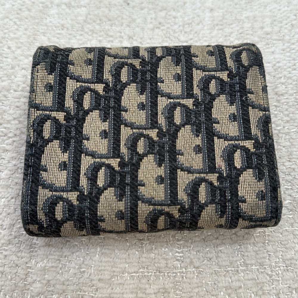 Dior blue and taupe Wallet with Gold Details - Picture 2 of 7